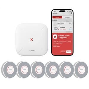 X-Sense XS0B-MR Interconnected Smart Smoke Alarm - 6*Alarm+1*Base-XS0B-MR61)